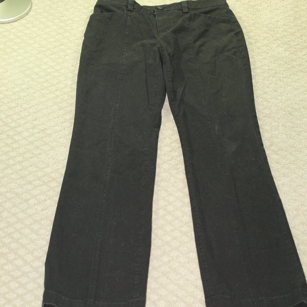 Duluth Trading Women's 8x33 Black Twill Bootcut Pants